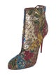 Christian Louboutin Mesh Floral Print Boots