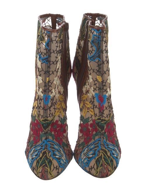 Christian Louboutin Mesh Floral Print Boots