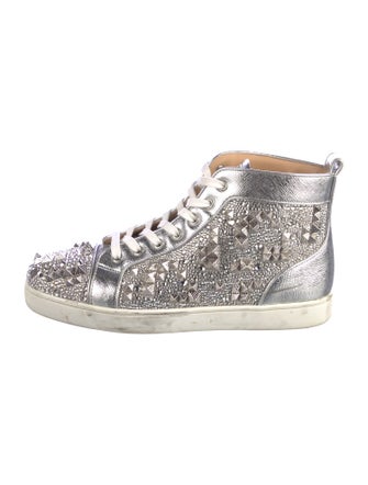 Christian Louboutin Glitter Animal Print Sneakers
