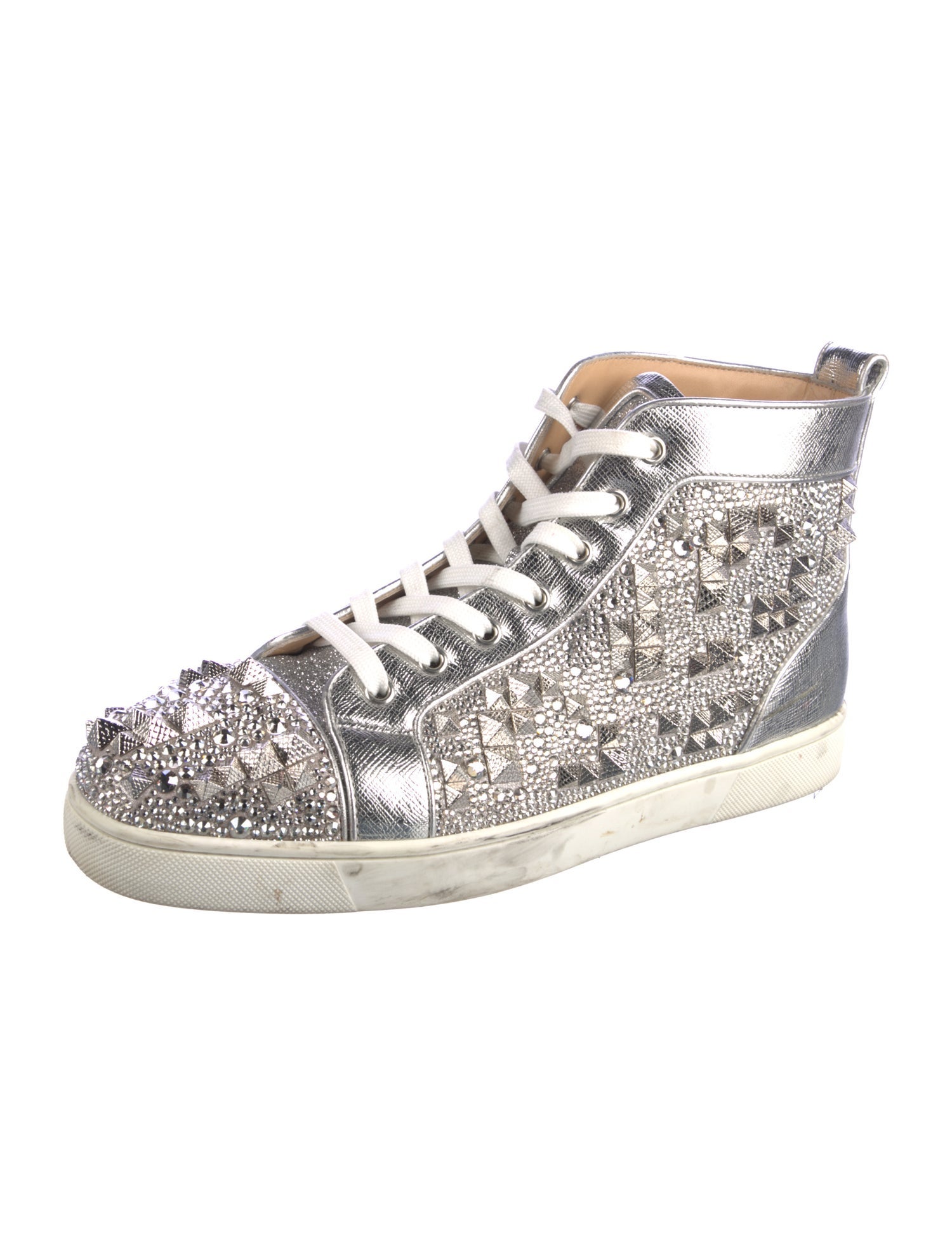 Christian Louboutin Glitter Animal Print Sneakers