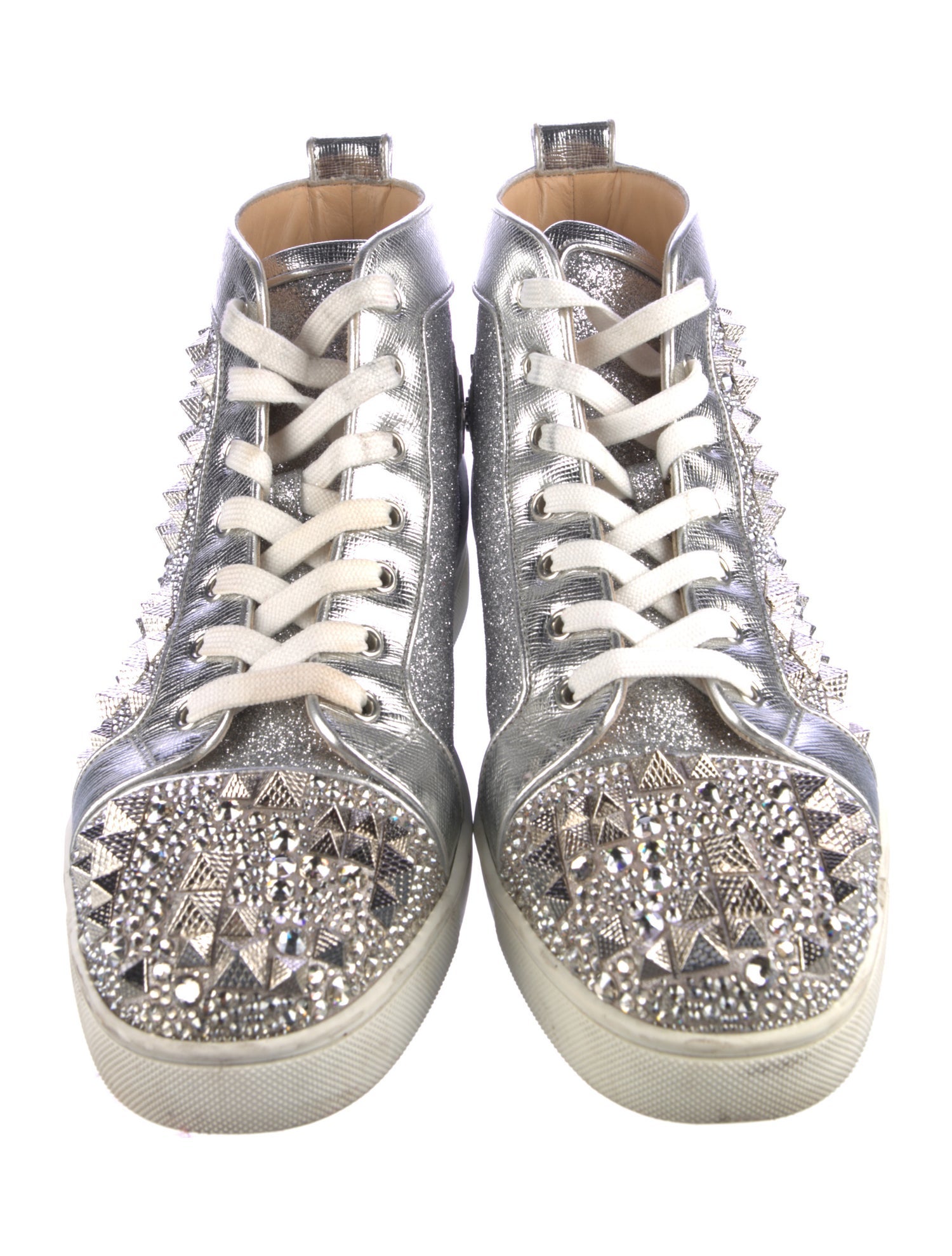 Christian Louboutin Glitter Animal Print Sneakers