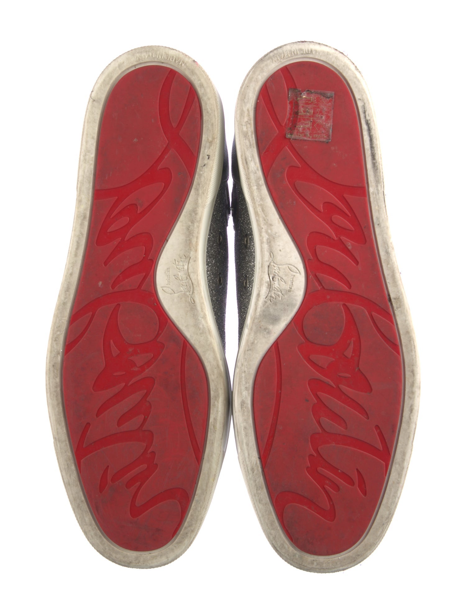 Christian Louboutin Glitter Animal Print Sneakers