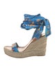 Christian Louboutin Satin Printed Espadrilles