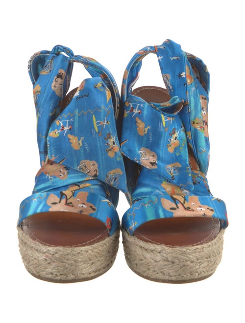 Christian Louboutin Satin Printed Espadrilles