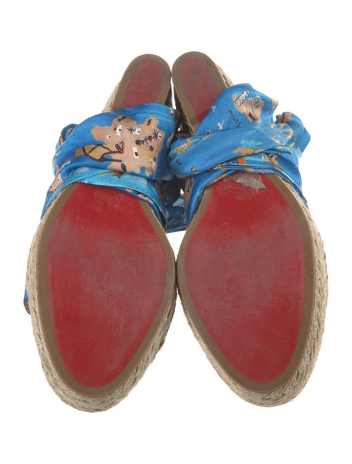 Christian Louboutin Satin Printed Espadrilles