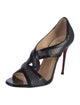 Christian Louboutin Suzanna 100 Snakeskin T-Strap Pumps