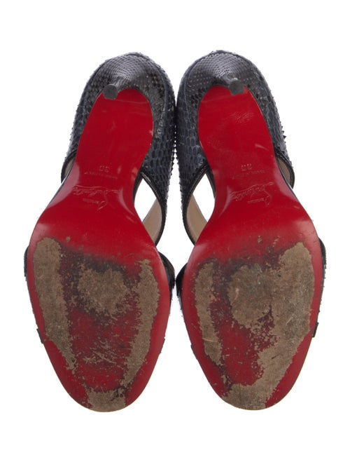 Christian Louboutin Suzanna 100 Snakeskin T-Strap Pumps