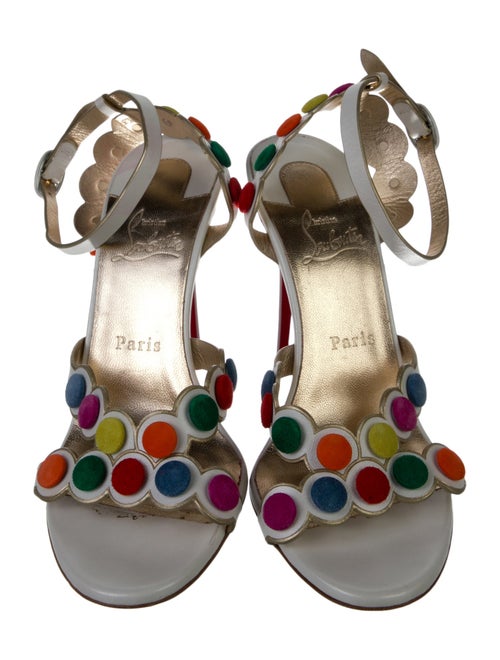 Christian Louboutin Leather Polka Dot Print Sandals