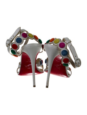Christian Louboutin Leather Polka Dot Print Sandals
