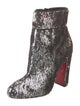 Christian Louboutin Sequins Lace-Up Boots