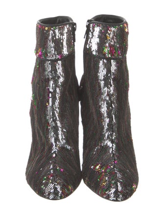 Christian Louboutin Sequins Lace-Up Boots