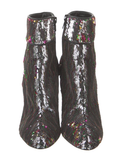 Christian Louboutin Sequins Lace-Up Boots
