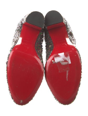 Christian Louboutin Sequins Lace-Up Boots