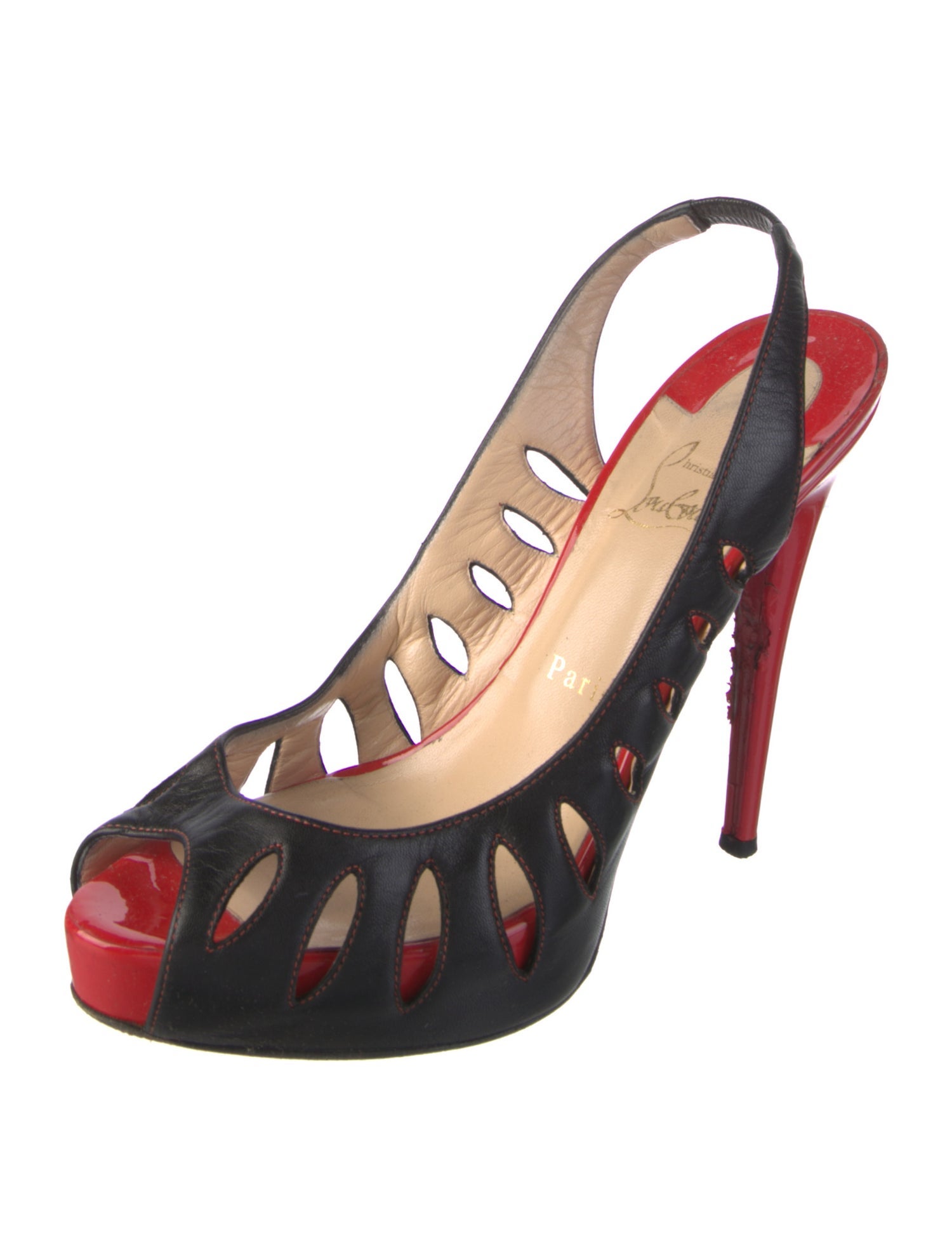 Christian Louboutin Leather Slingback Pumps
