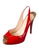 Christian Louboutin Patent Leather Slingback Sandals