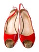 Christian Louboutin Patent Leather Slingback Sandals