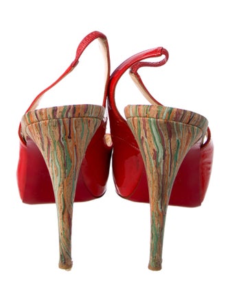 Christian Louboutin Patent Leather Slingback Sandals