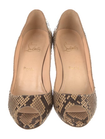 Christian Louboutin Snakeskin Animal Print Pumps