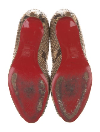 Christian Louboutin Snakeskin Animal Print Pumps