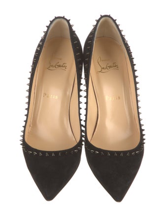 Christian Louboutin Suede Studded Accents Pumps