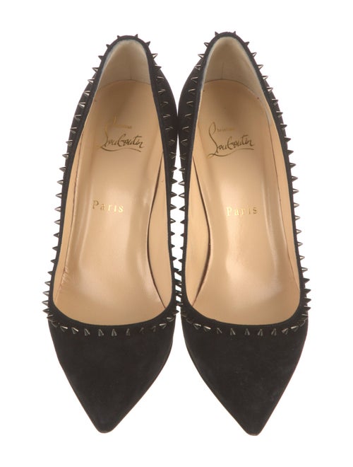 Christian Louboutin Suede Studded Accents Pumps