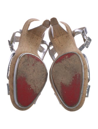 Christian Louboutin Leather Slingback Sandals