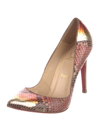 Christian Louboutin Python Animal Print Pumps