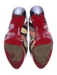 Christian Louboutin Patent Leather Colorblock Pattern Slingback Sandals