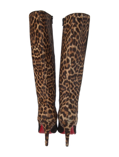 Christian Louboutin Suede Animal Print Boots