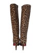 Christian Louboutin Suede Animal Print Boots