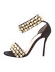Christian Louboutin Spike Accents Suede Sandals