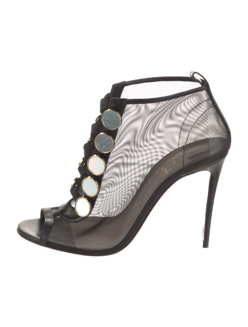 Christian Louboutin Mesh Lace-Up Boots