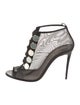 Christian Louboutin Mesh Lace-Up Boots