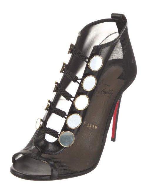 Christian Louboutin Mesh Lace-Up Boots