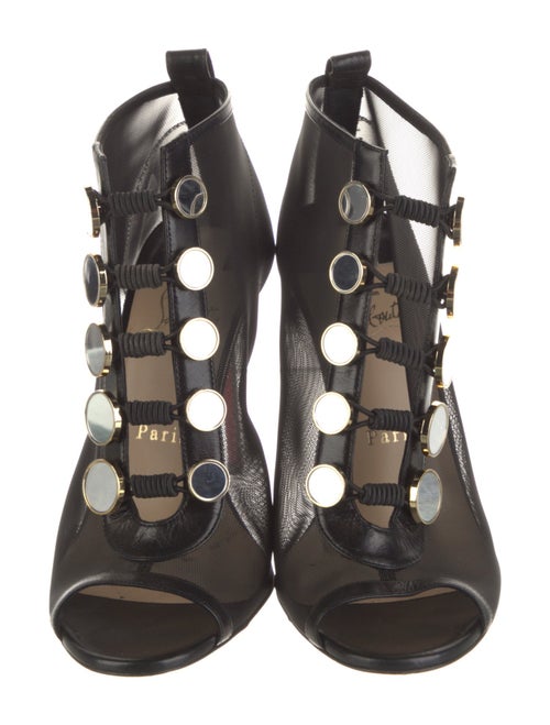 Christian Louboutin Mesh Lace-Up Boots