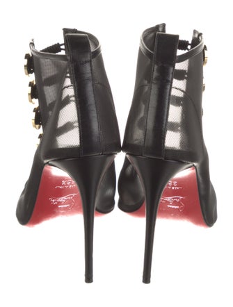 Christian Louboutin Mesh Lace-Up Boots