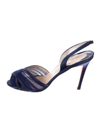 Christian Louboutin Satin Slingback Sandals