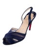 Christian Louboutin Satin Slingback Sandals