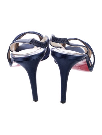Christian Louboutin Satin Slingback Sandals