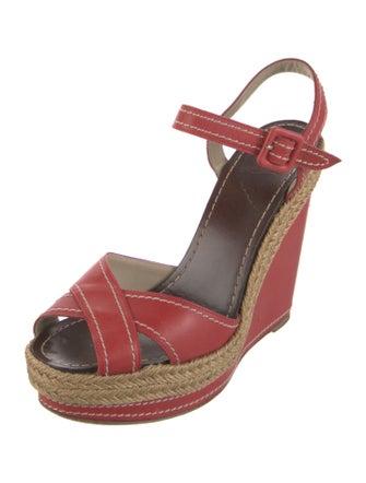 Christian Louboutin Leather Colorblock Pattern Espadrilles