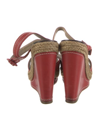 Christian Louboutin Leather Colorblock Pattern Espadrilles