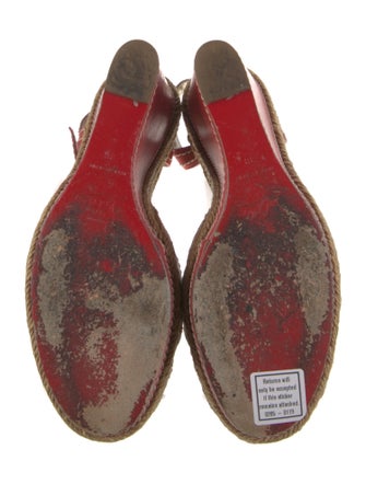 Christian Louboutin Leather Colorblock Pattern Espadrilles