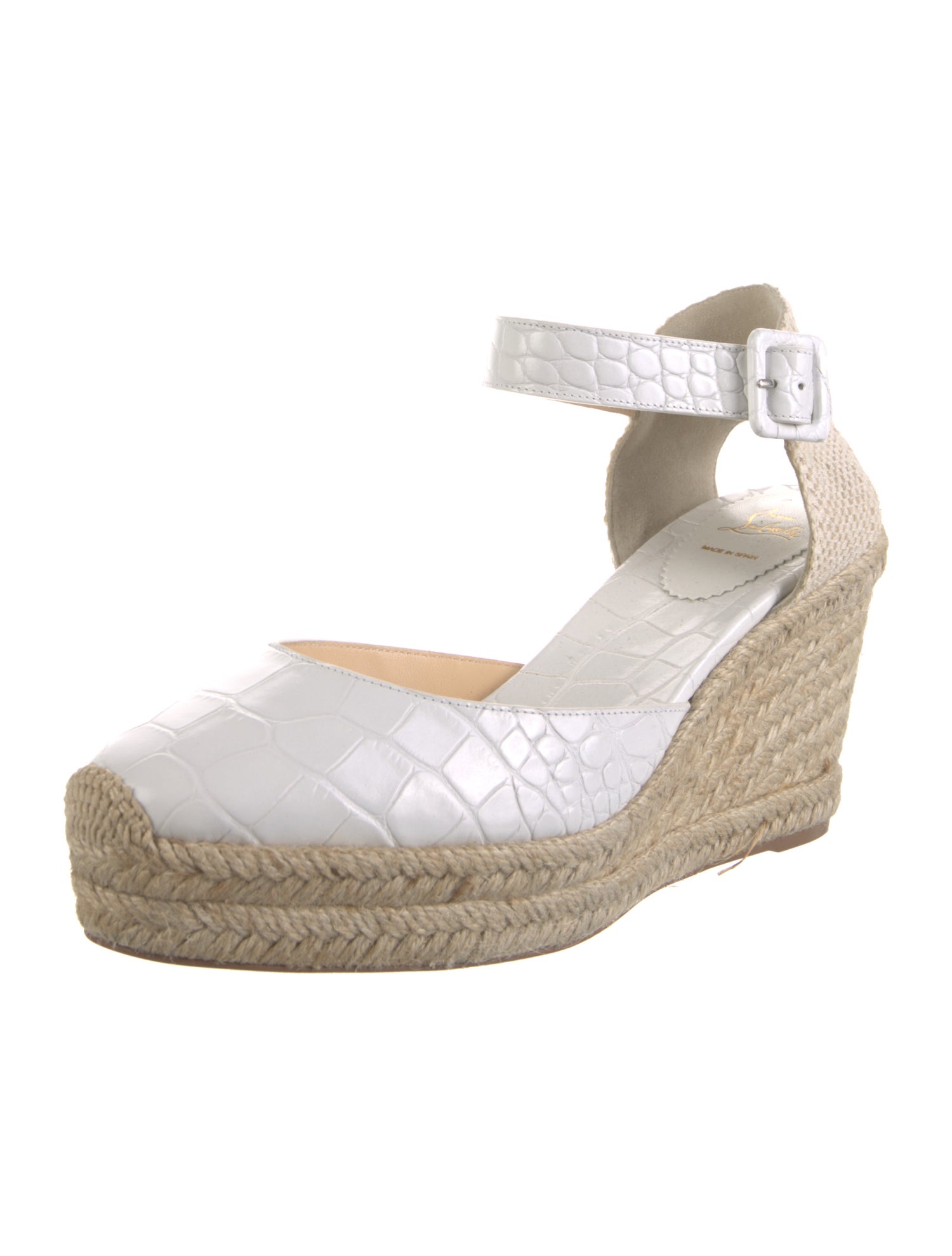 Christian Louboutin Embossed Leather D'Orsay Pumps