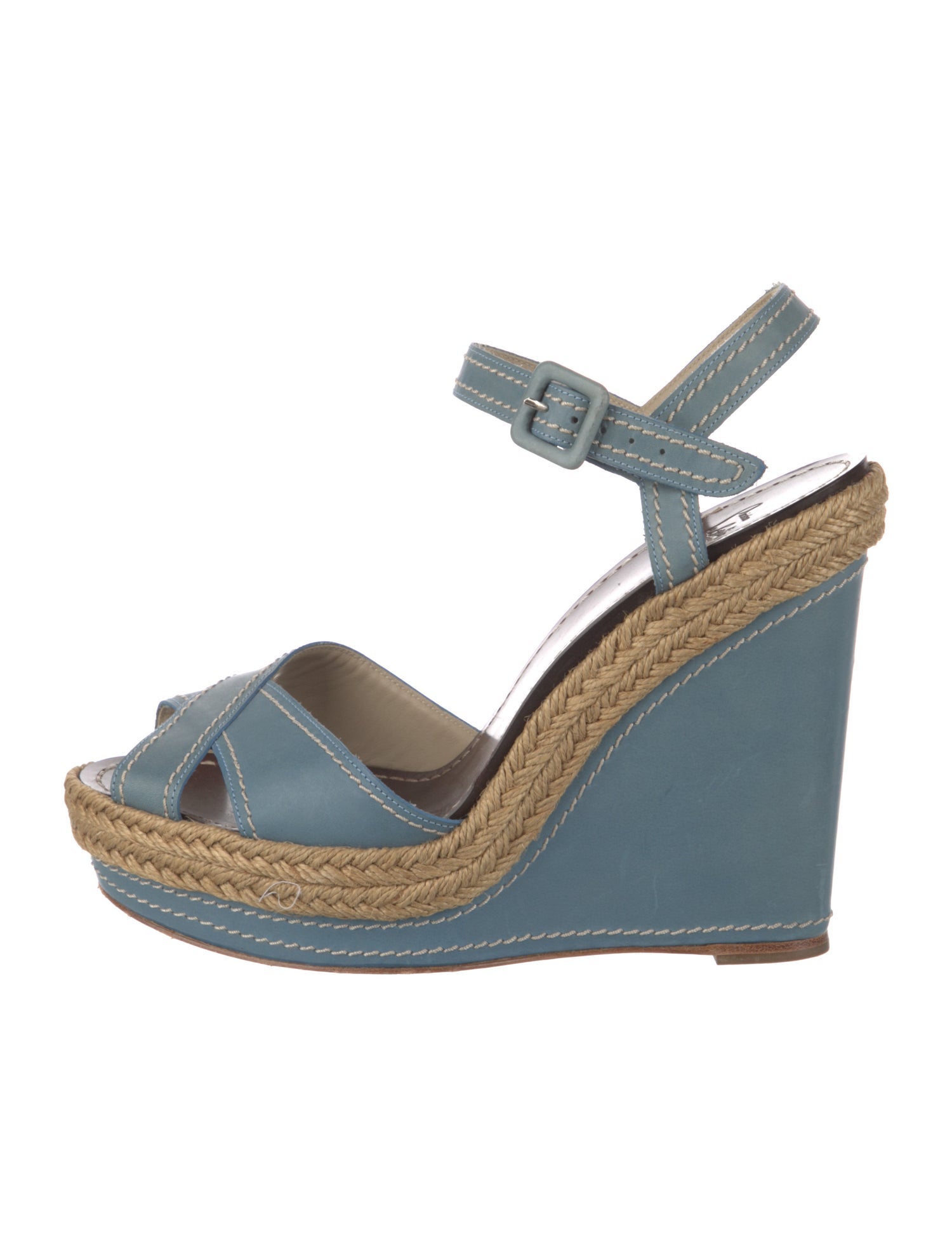 Christian Louboutin Leather Colorblock Pattern Espadrilles