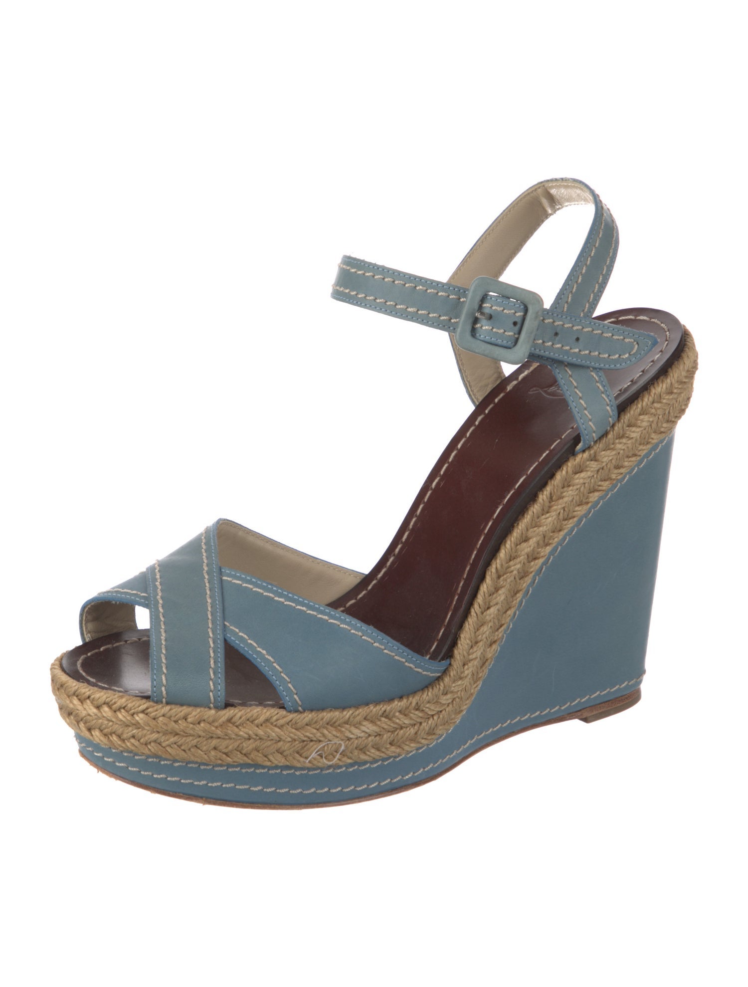 Christian Louboutin Leather Colorblock Pattern Espadrilles