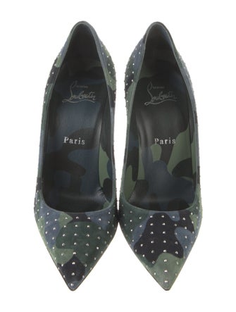 Christian Louboutin Kate Plume Suede Pumps