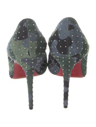 Christian Louboutin Kate Plume Suede Pumps