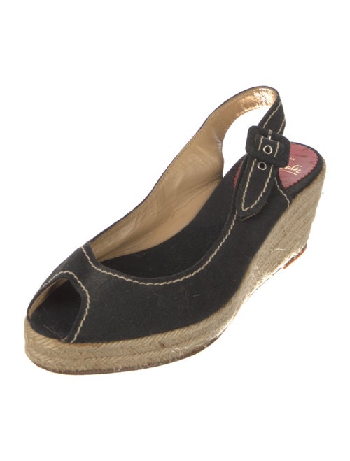 Christian Louboutin Canvas Slingback Pumps