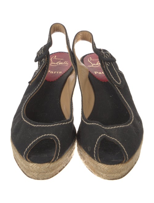 Christian Louboutin Canvas Slingback Pumps