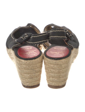 Christian Louboutin Canvas Slingback Pumps